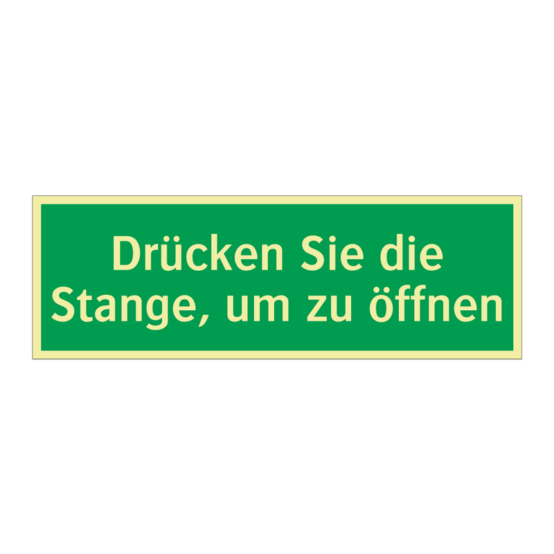 Drücken Sie die Stange, um zu öffnen