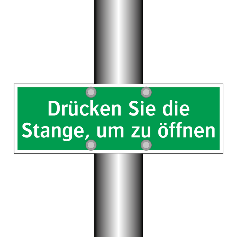 Drücken Sie die Stange, um zu öffnen