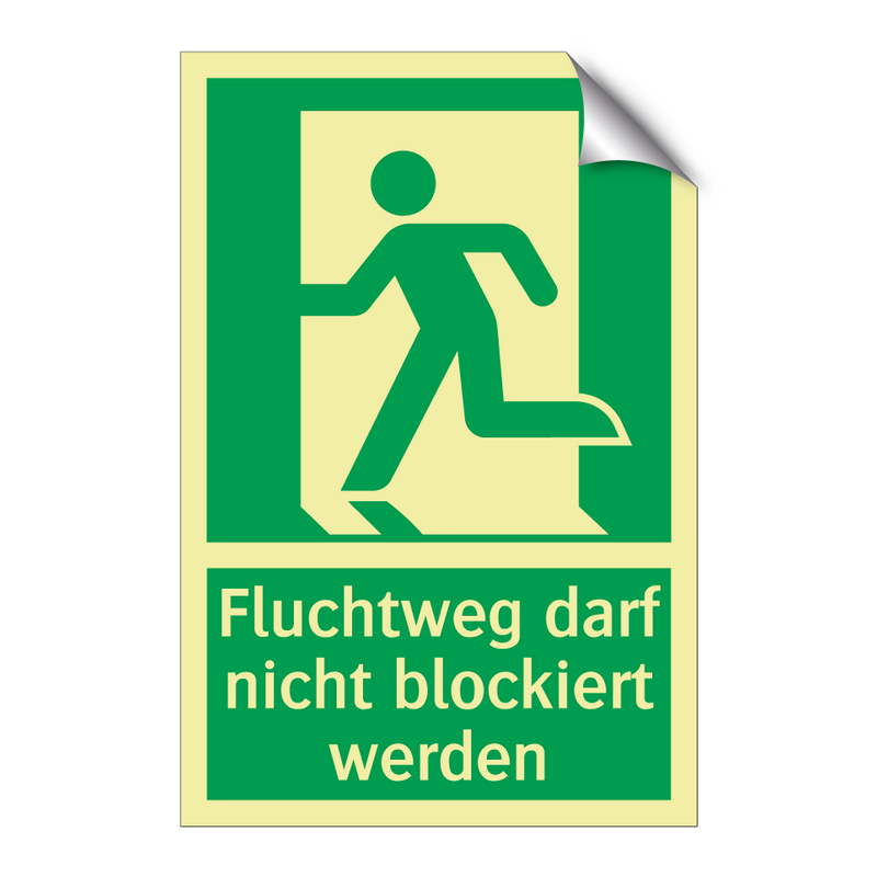 Fluchtweg darf nicht blockiert werden