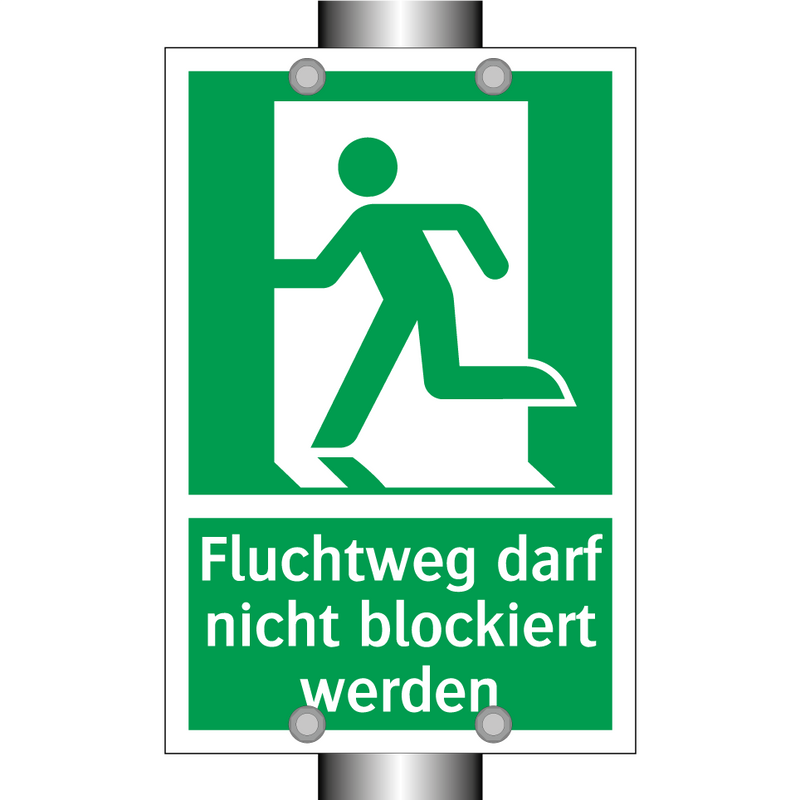 Fluchtweg darf nicht blockiert werden