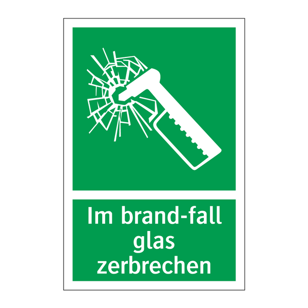 Im brand-fall glas zerbrechen