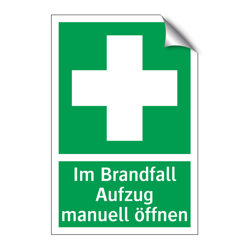 Im Brandfall Aufzug manuell öffnen