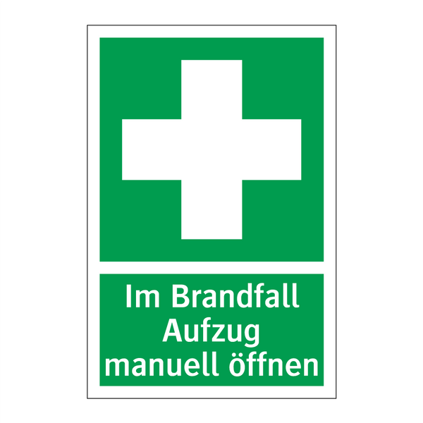 Im Brandfall Aufzug manuell öffnen