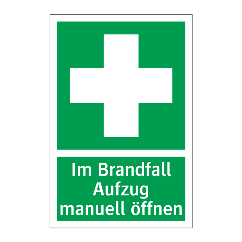 Im Brandfall Aufzug manuell öffnen