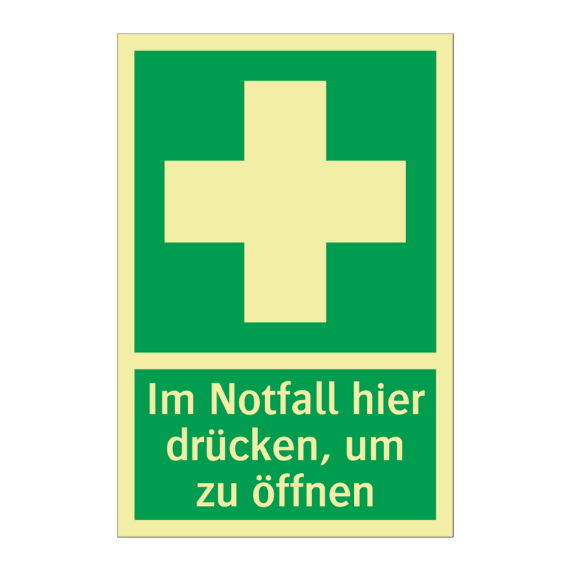 Im Notfall hier drücken, um zu öffnen