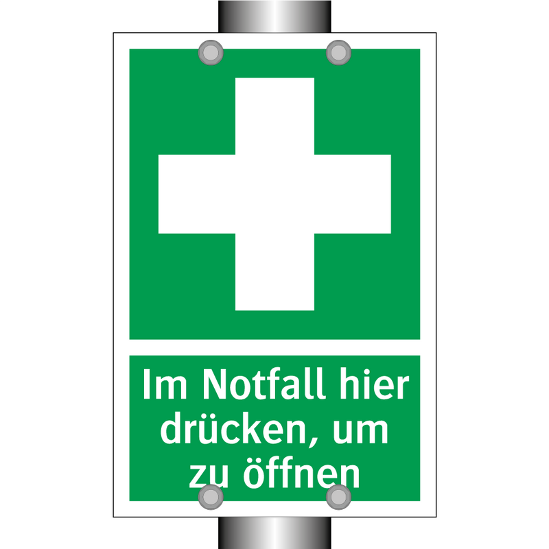 Im Notfall hier drücken, um zu öffnen