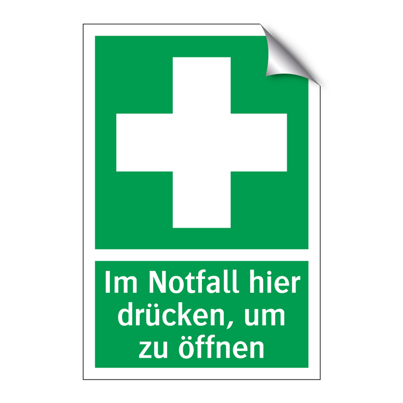 Im Notfall hier drücken, um zu öffnen