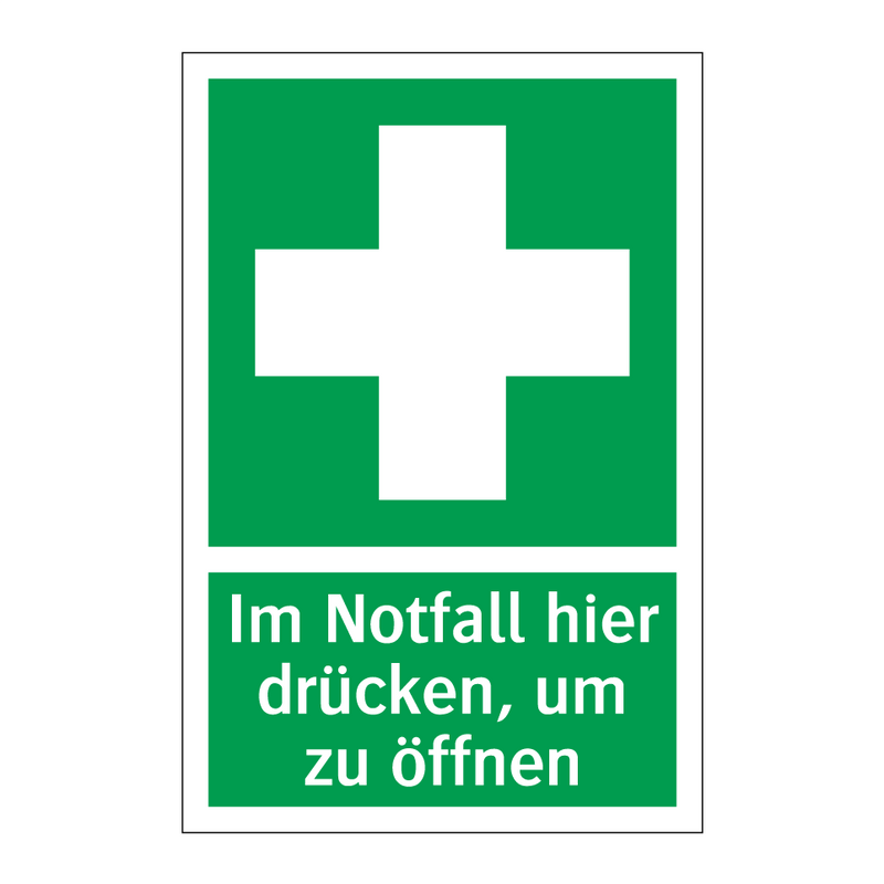 Im Notfall hier drücken, um zu öffnen