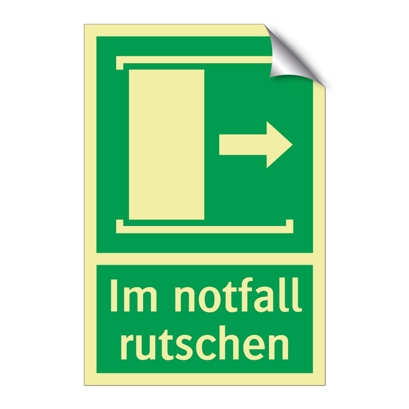 Im notfall rutschen