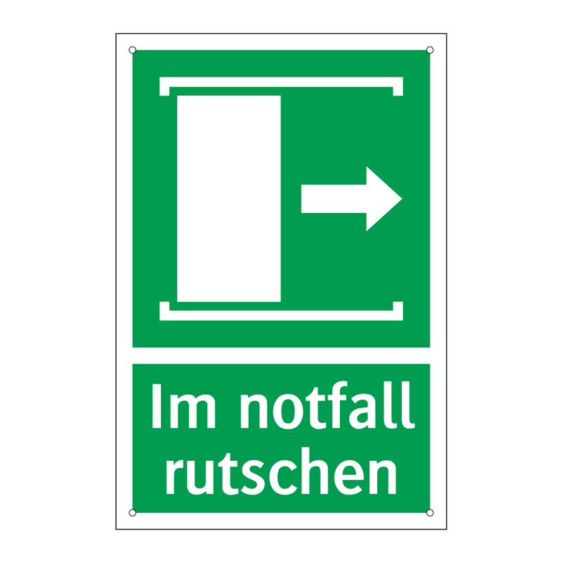 Im notfall rutschen