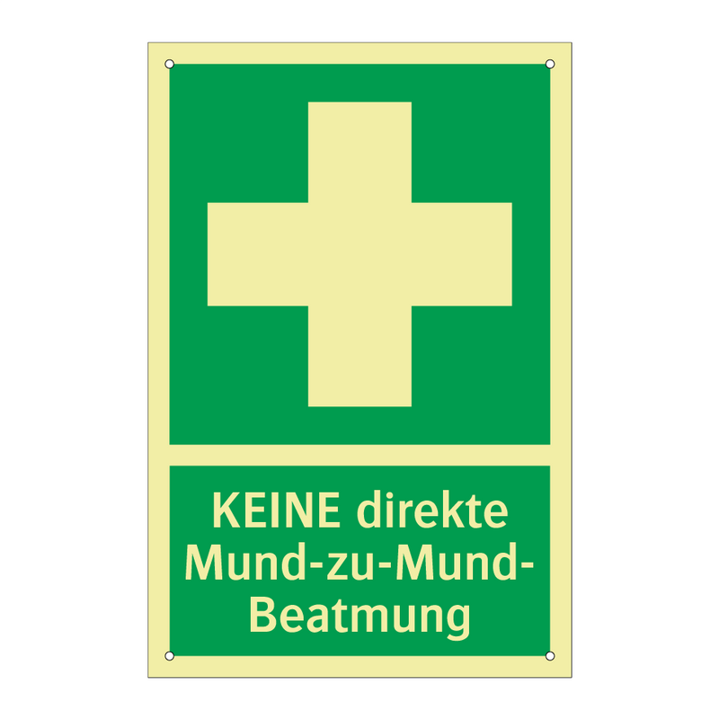 KEINE direkte Mund-zu-Mund- Beatmung