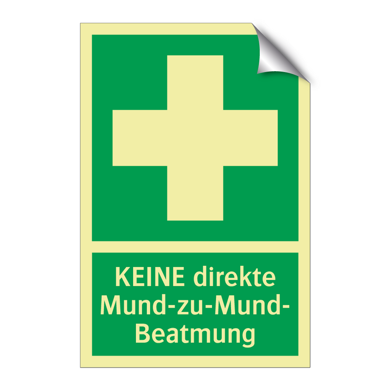 KEINE direkte Mund-zu-Mund- Beatmung