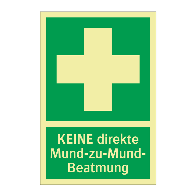 KEINE direkte Mund-zu-Mund- Beatmung