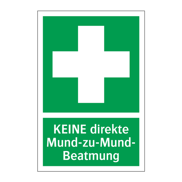 KEINE direkte Mund-zu-Mund- Beatmung