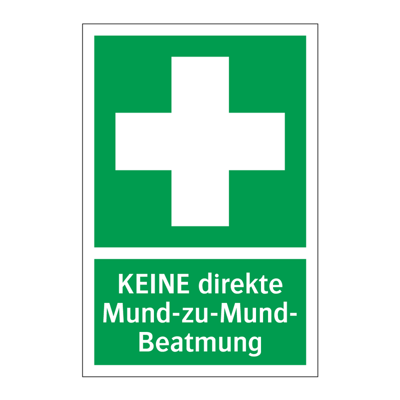 KEINE direkte Mund-zu-Mund- Beatmung