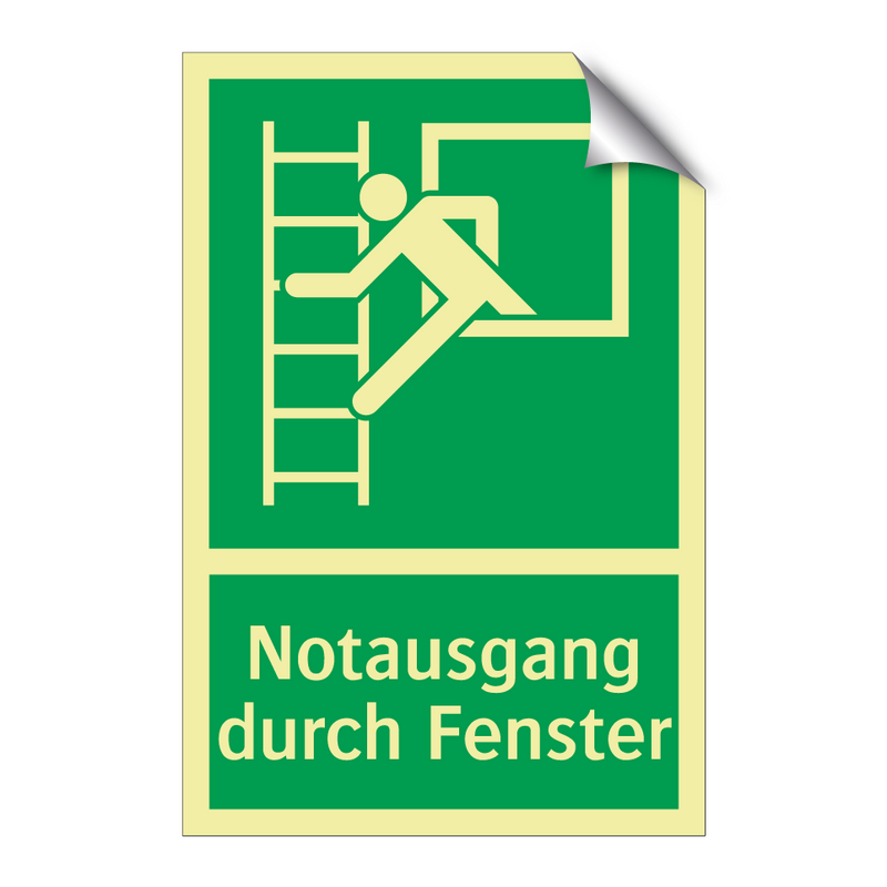 Notausgang durch Fenster