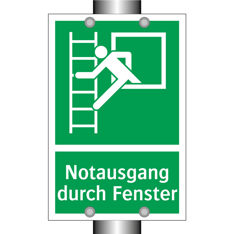 Notausgang durch Fenster