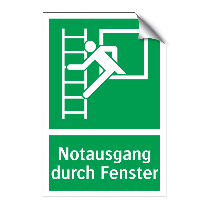 Notausgang durch Fenster