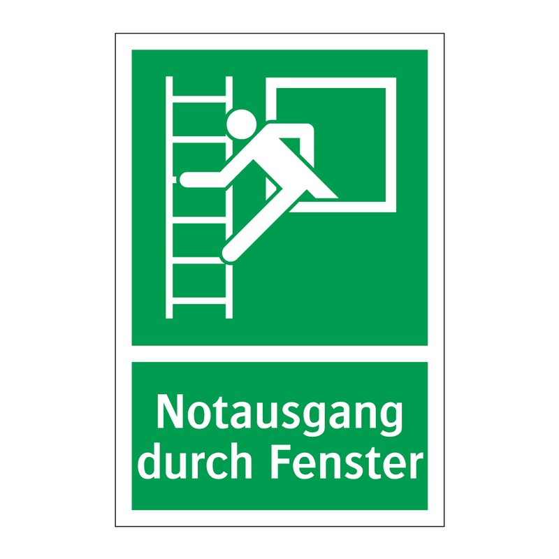 Notausgang durch Fenster