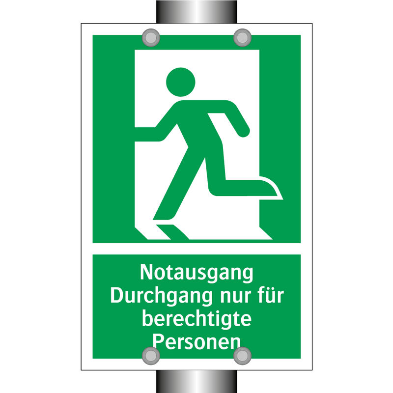 Notausgang Durchgang nur für berechtigte Personen