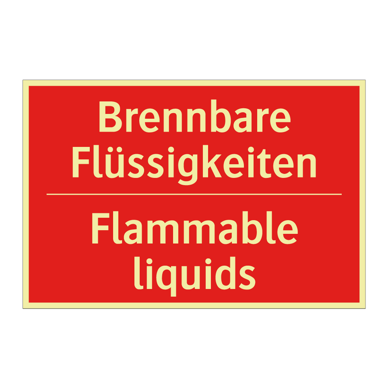 Brennbare Flüssigkeiten - Flammable liquids