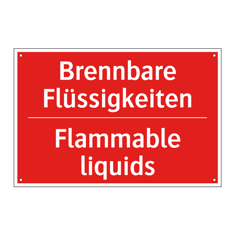 Brennbare Flüssigkeiten - Flammable liquids