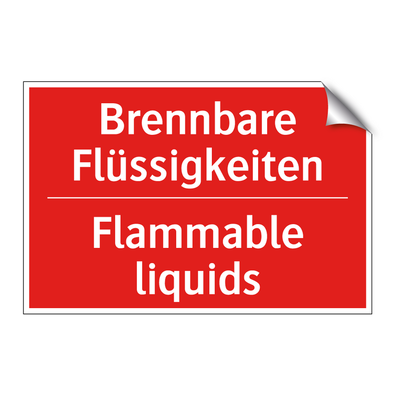 Brennbare Flüssigkeiten - Flammable liquids