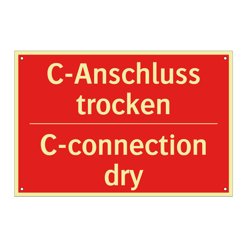 C-Anschluss trocken - C-connection dry