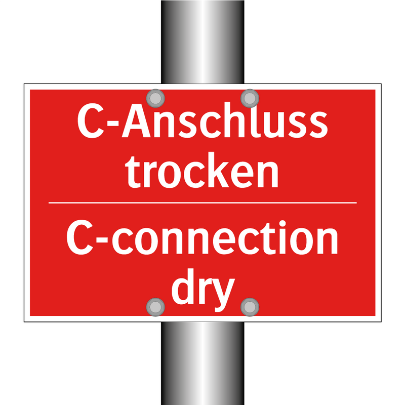 C-Anschluss trocken - C-connection dry