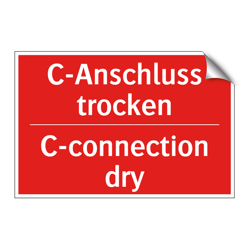 C-Anschluss trocken - C-connection dry