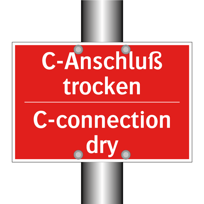 C-Anschluß trocken - C-connection dry