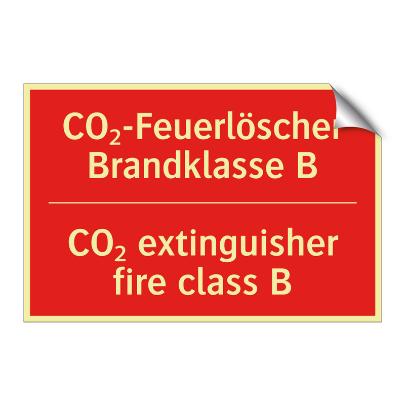 CO₂-Feuerlöscher Brandklasse B - CO₂ extinguisher fire class B