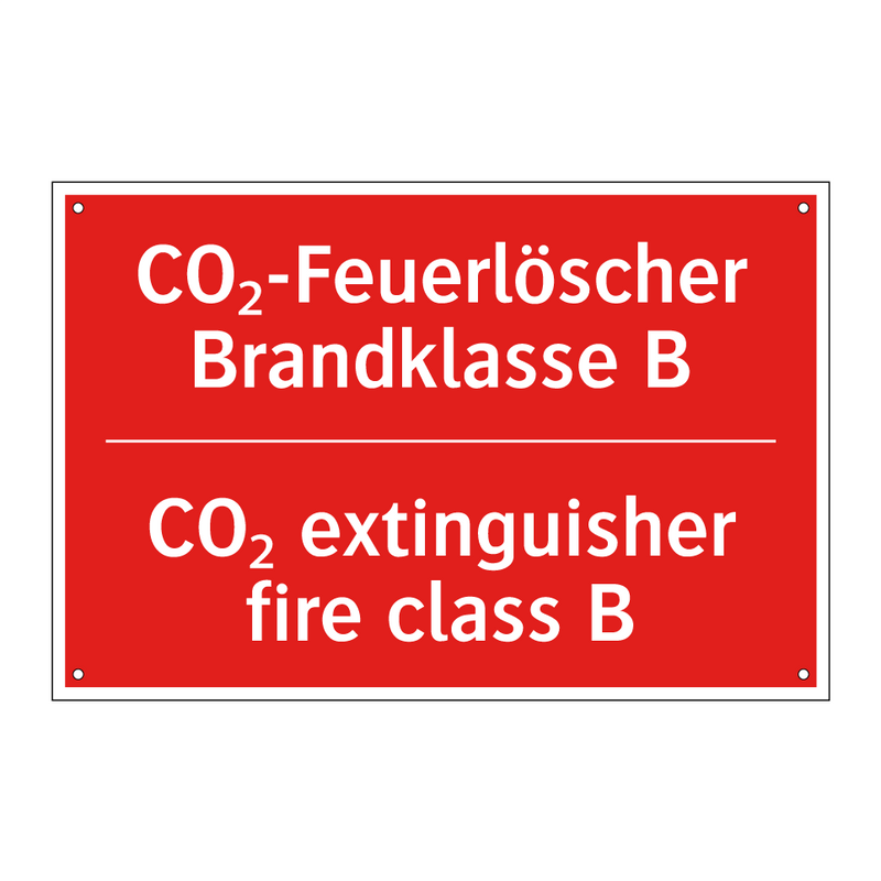 CO₂-Feuerlöscher Brandklasse B - CO₂ extinguisher fire class B