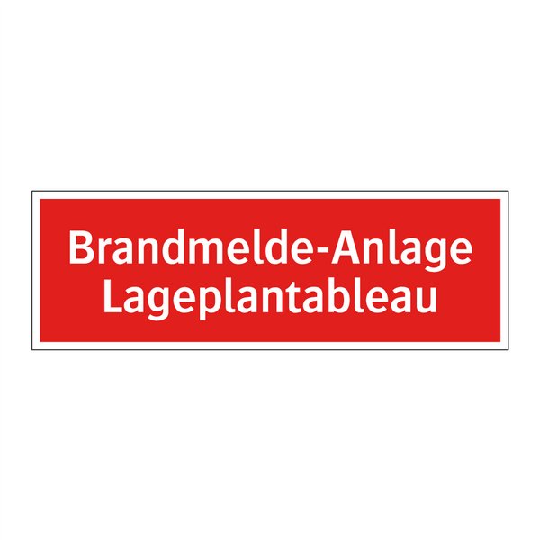 Brandmelde-Anlage Lageplantableau