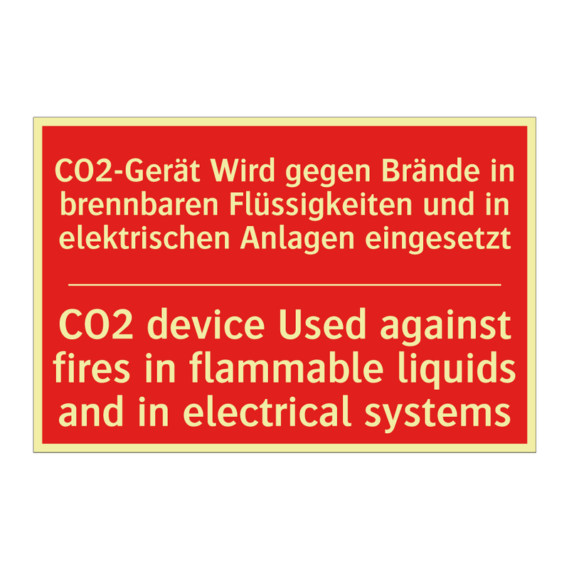 CO2-Gerät Wird gegen Brände in /.../ - CO2 device Used against fires /.../