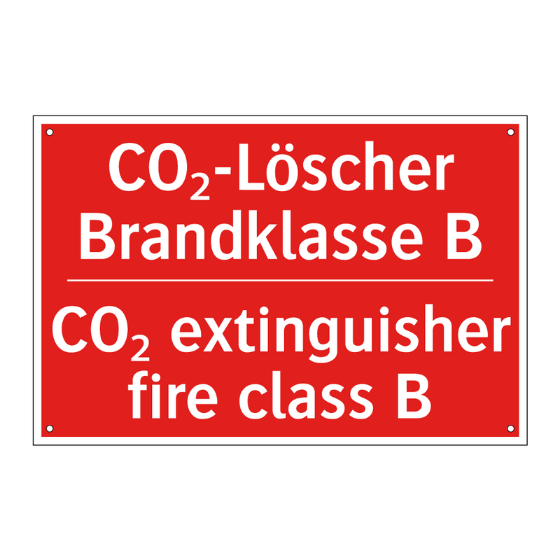 CO₂-Löscher Brandklasse B - CO₂ extinguisher fire class B