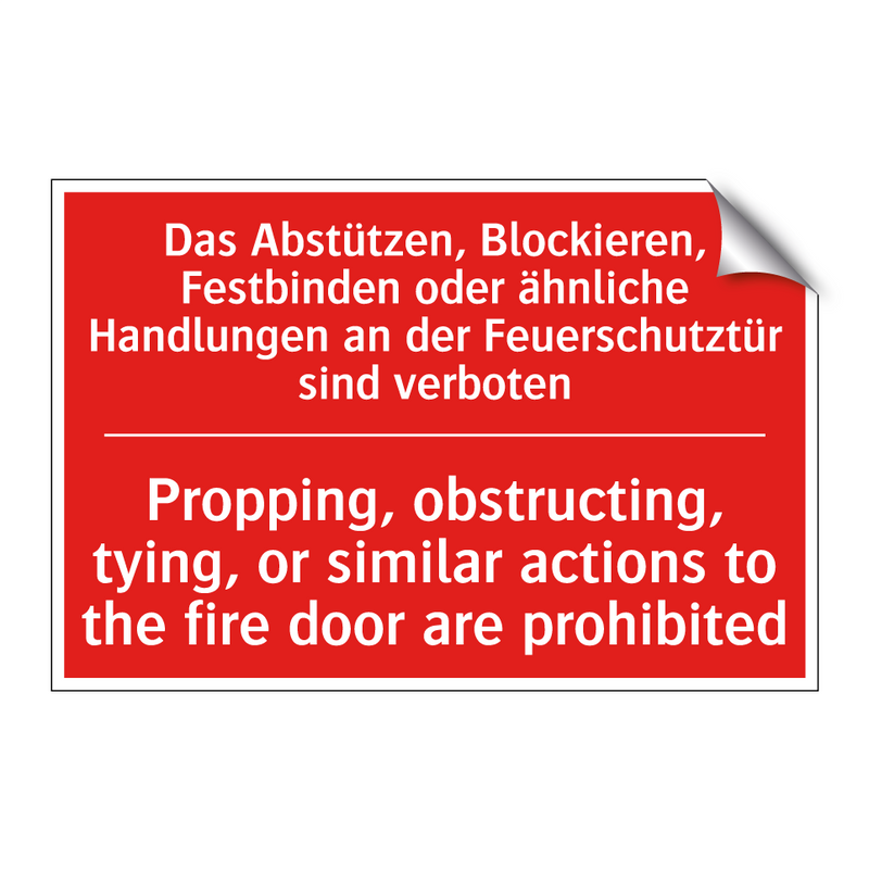 Das Abstützen, Blockieren, Festbinden /.../ - Propping, obstructing, tying, /.../