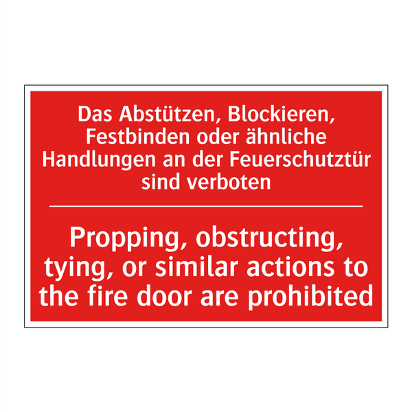 Das Abstützen, Blockieren, Festbinden /.../ - Propping, obstructing, tying, /.../