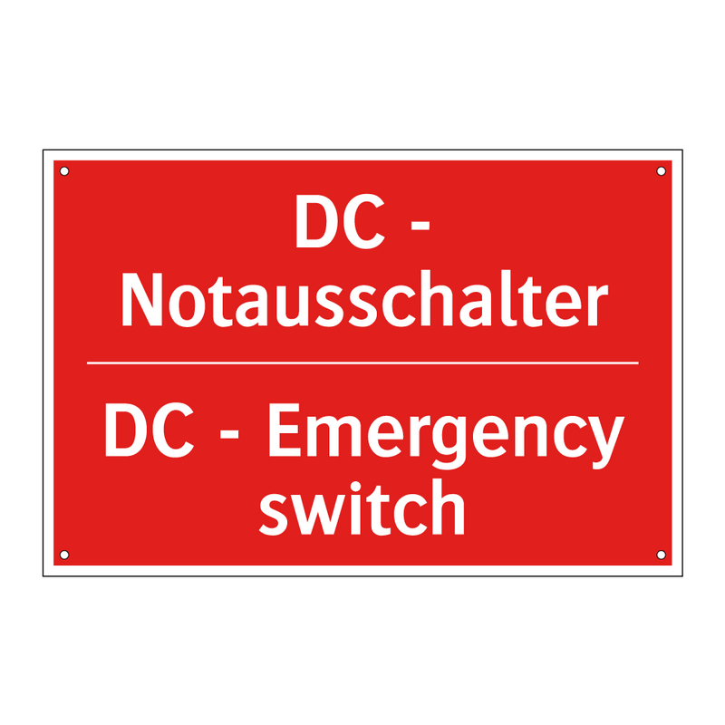 DC - Notausschalter - DC - Emergency switch