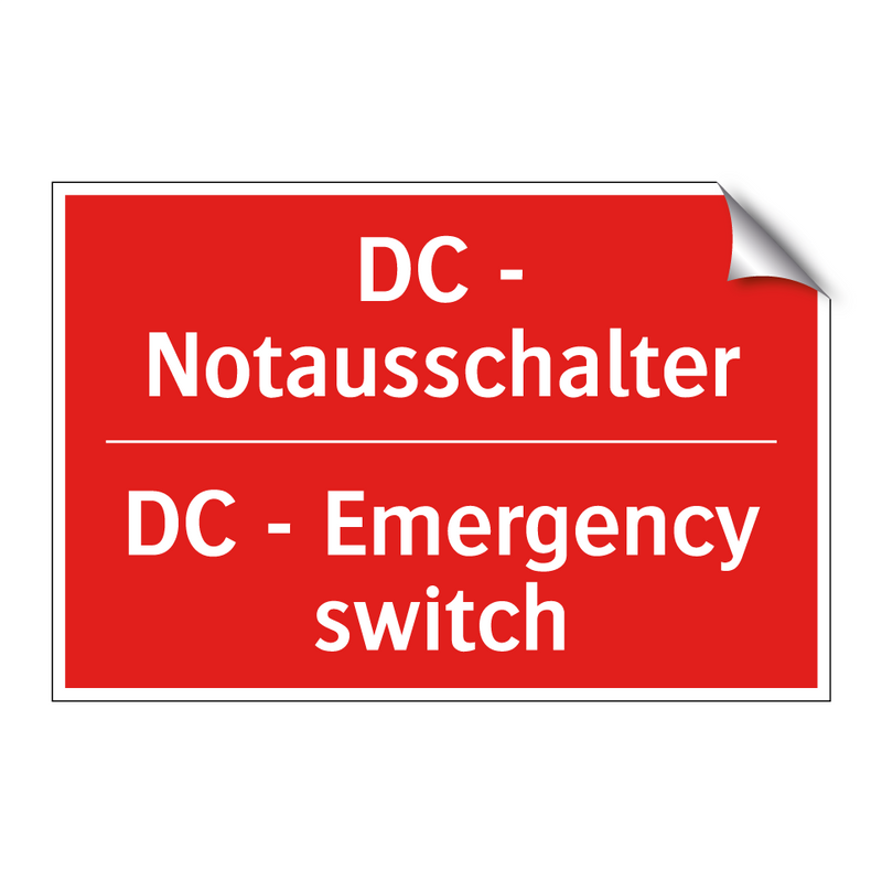 DC - Notausschalter - DC - Emergency switch