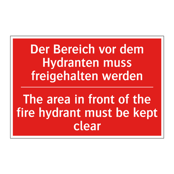 Der Bereich vor dem Hydranten /.../ - The area in front of the fire /.../