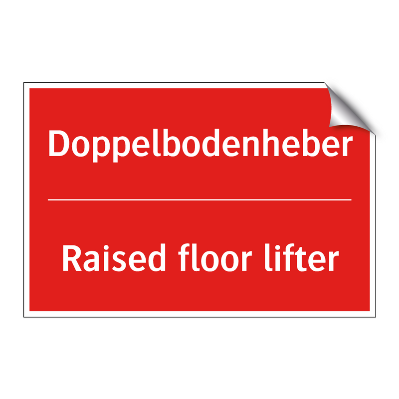 Doppelbodenheber - Raised floor lifter