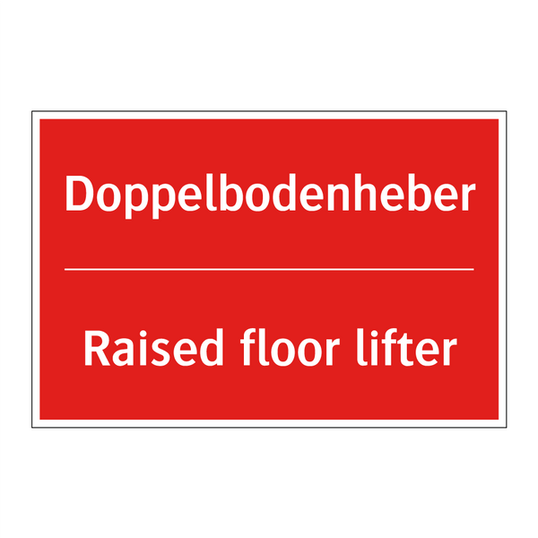 Doppelbodenheber - Raised floor lifter