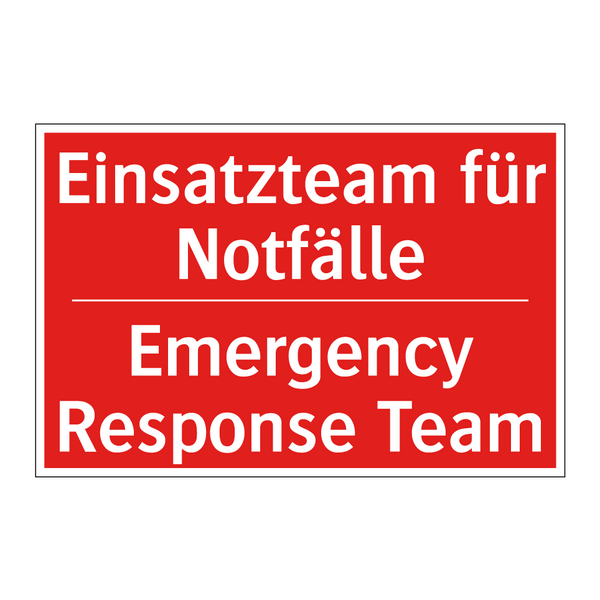 Einsatzteam für Notfälle - Emergency Response Team