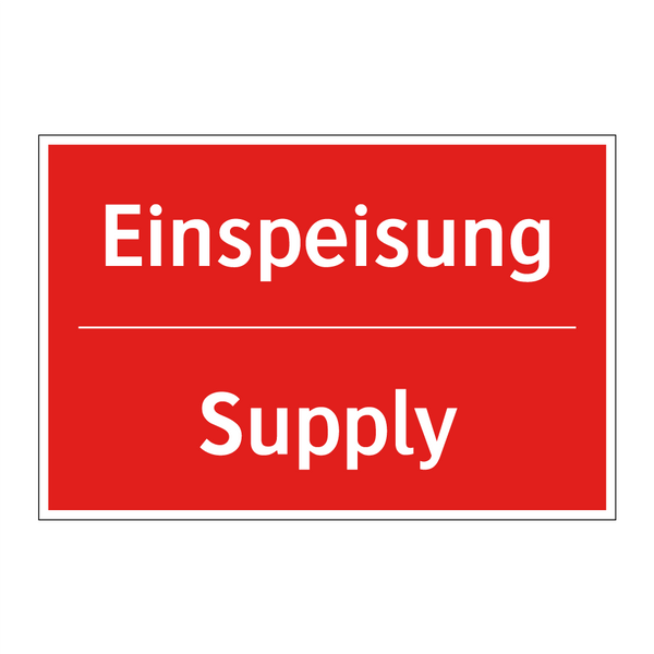 Einspeisung - Supply