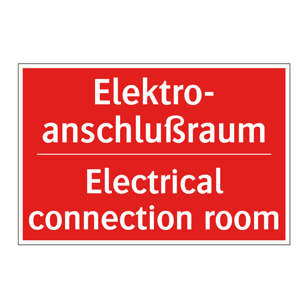 Elektro- anschlußraum - Electrical connection room