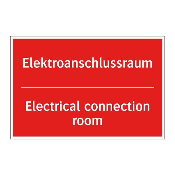 Elektroanschlussraum - Electrical connection room