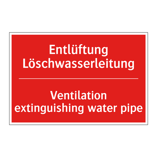 Entlüftung Löschwasserleitung - Ventilation extinguishing water /.../