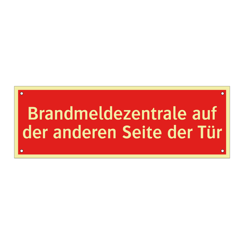 Brandmeldezentrale auf der anderen Seite der Tür