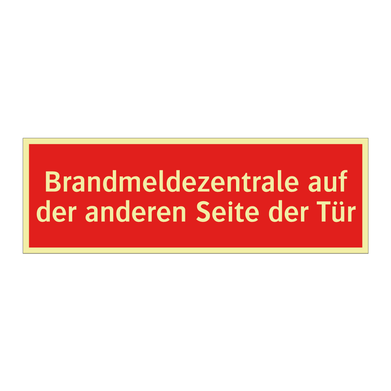 Brandmeldezentrale auf der anderen Seite der Tür